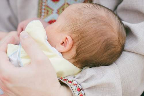 baby being held