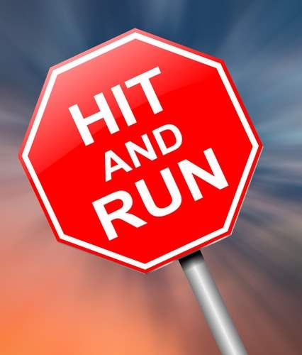 hit and run stop sign