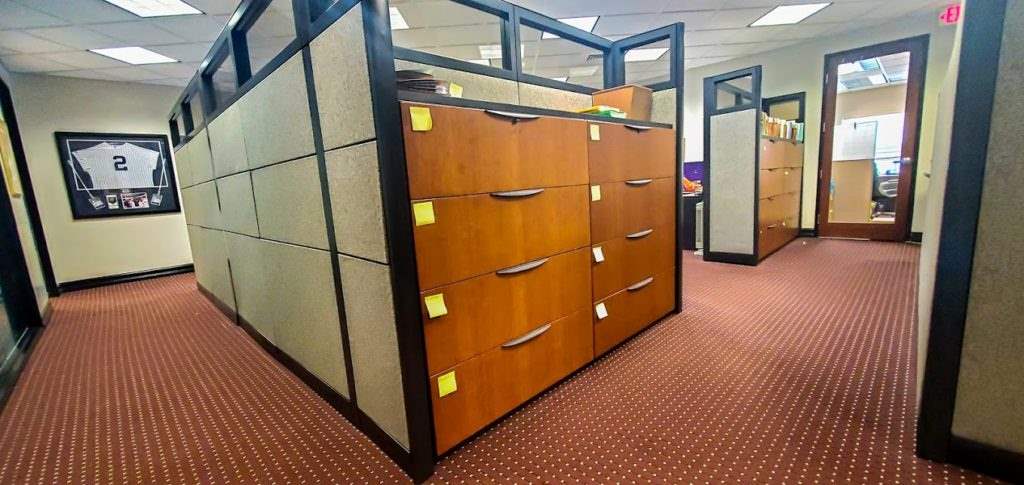cubicles and cabinets at law offices of chalik and chalik p.a.