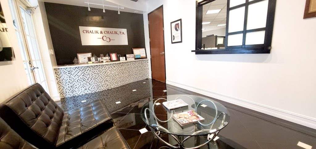 reception area at law offices of chalik and chalik p.a.